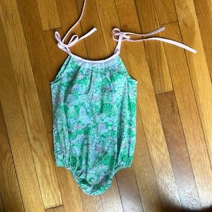 TBBC Belmont Blooms Palm Beach Pink Tie Bubble, 2T